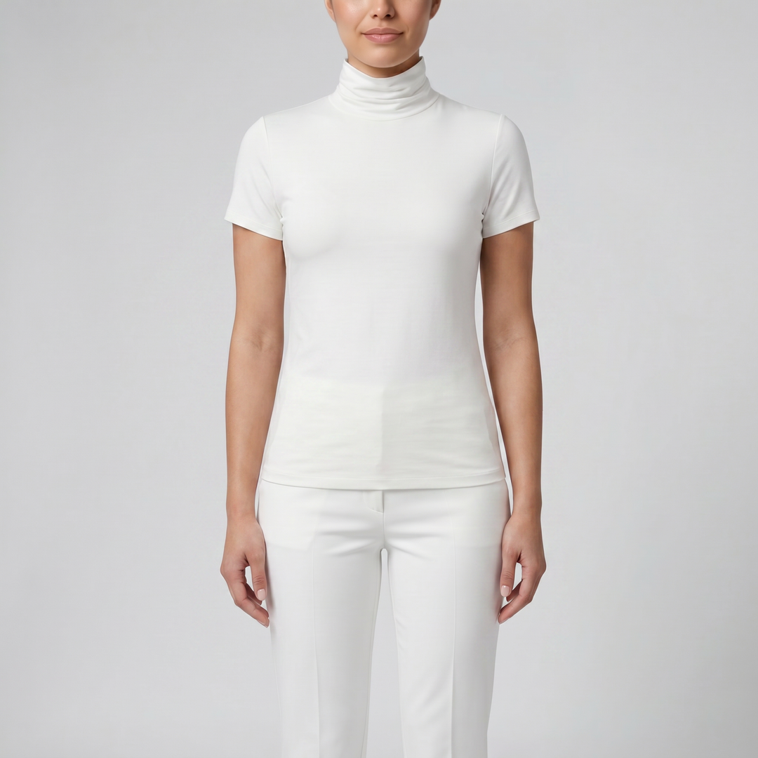 Women's Soft-Stretch High Neck T-shirt | Olamil