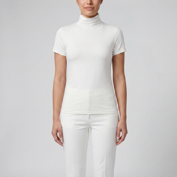 Women's Soft-Stretch High Neck T-shirt | Olamil