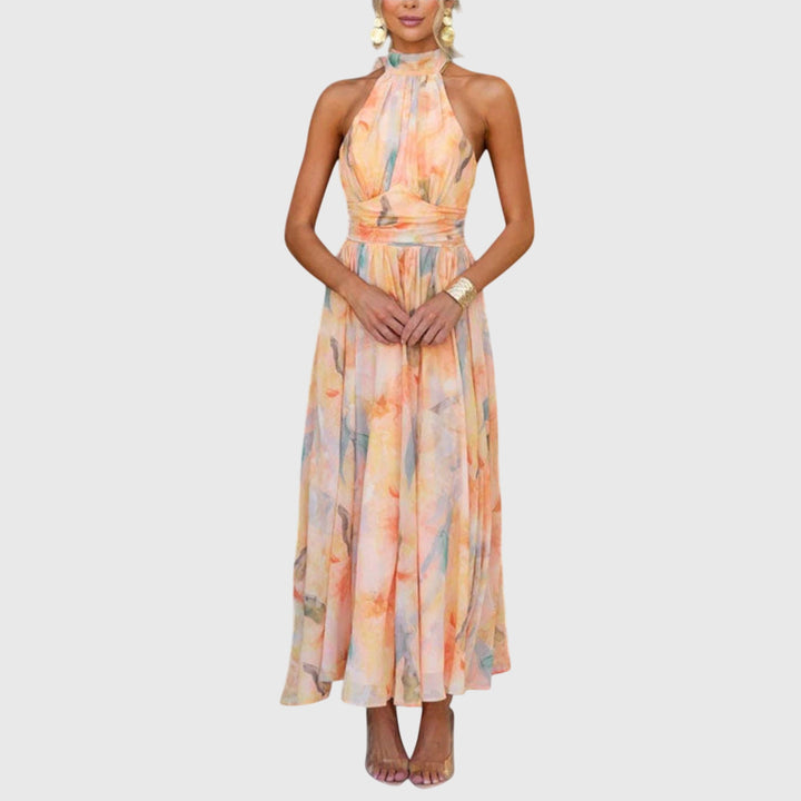 Women’s Halter Maxi Dress with Open Back