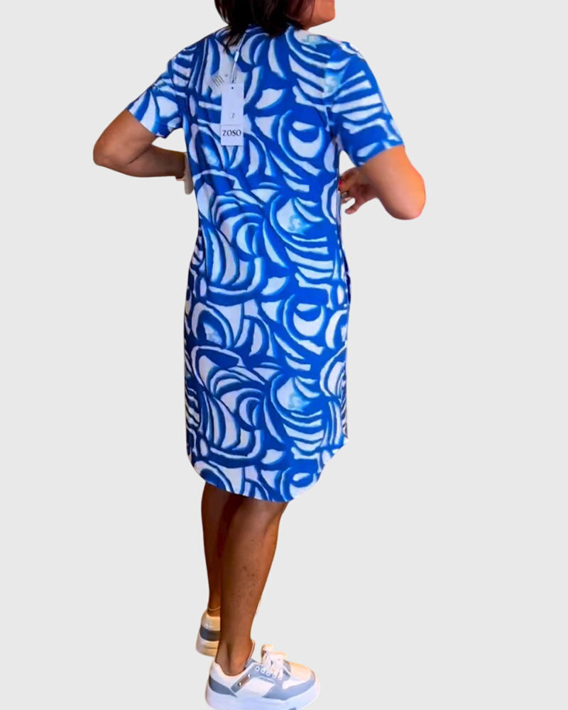 Elle | Women’s A-line Walk Dress with Airy Sleeves