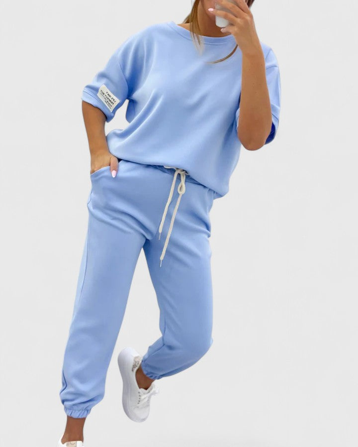 Gloria | Women’s Comfortable Set with Half-Moon Sleeve Top