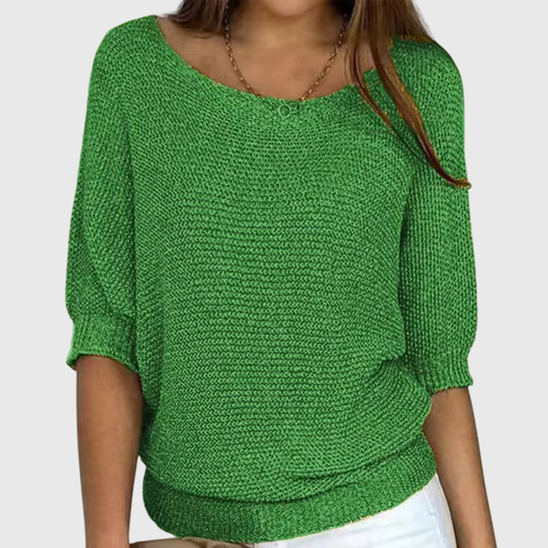 Women’s Textured Knit Sweater - Relaxed Fit