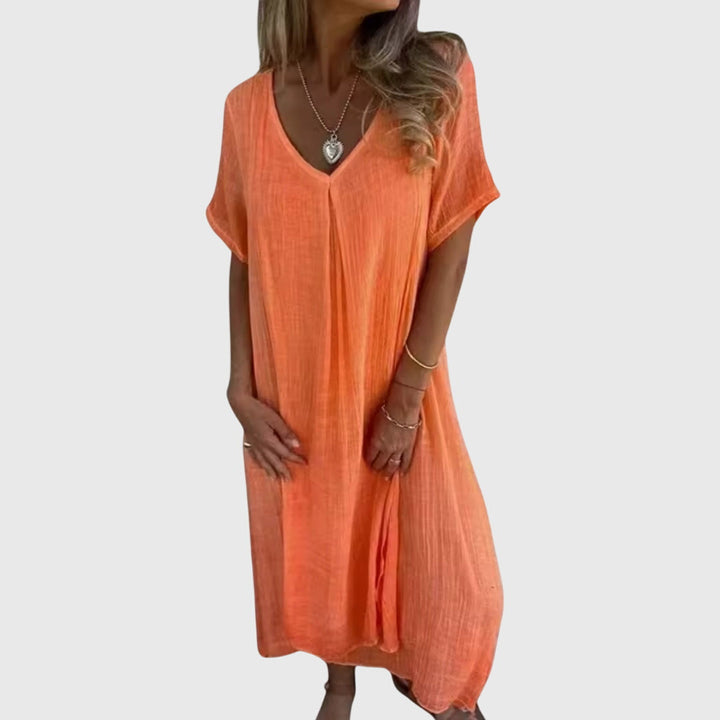 Fiona | Women’s Elegant Lightweight Dress with V-Neck