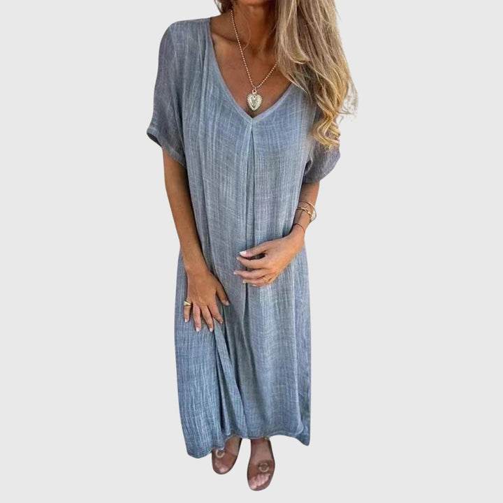 Fiona | Women’s Elegant Lightweight Dress with V-Neck