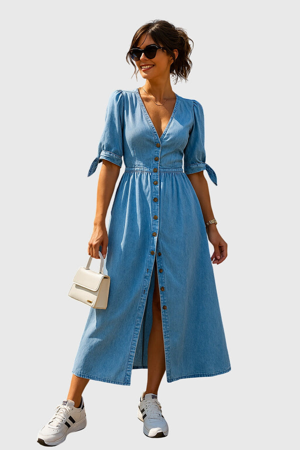 Jacqueline | Women’s Elegant Dress with Button Front