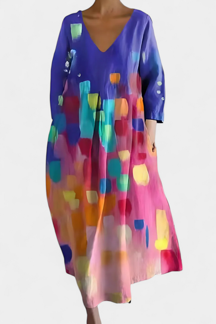 Women’s V-Neck Dress with All-Day Comfort