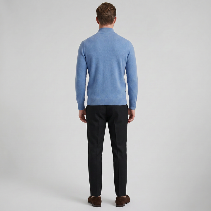 Men’s Cashmere-Blend Quarter-Zip Sweater | Olamil