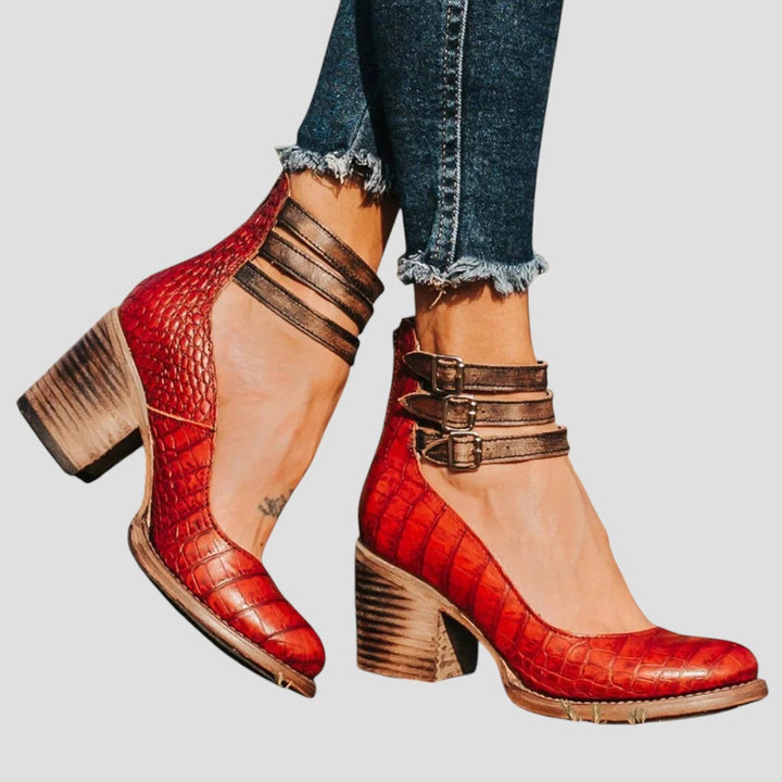 Kwani | Women’s Stylish Boots with Double Ankle Straps