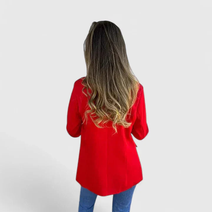 Rosavionne | Women’s Sophisticated Blazer with Leopard Lining