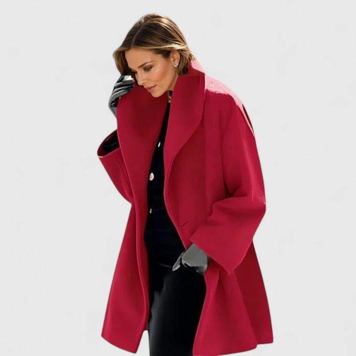 Women’s Elegant Coat with Windproof Warmth