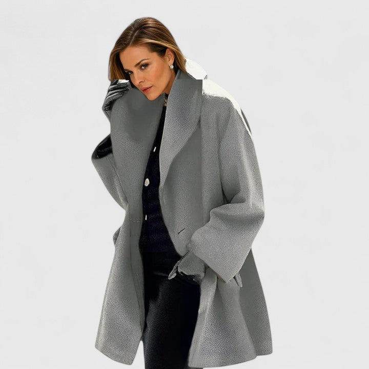 Women’s Elegant Coat with Windproof Warmth