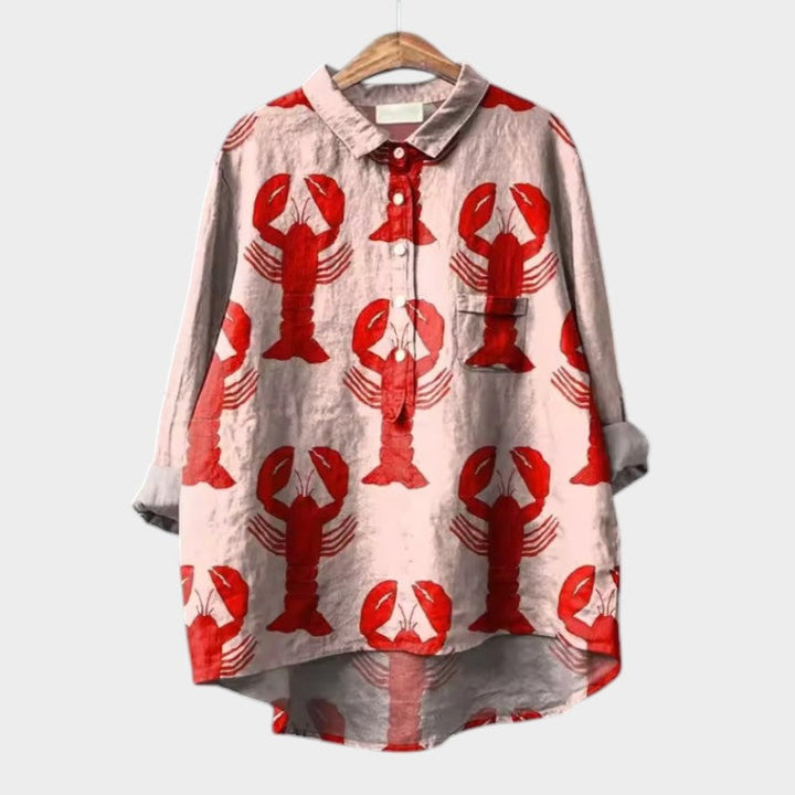 Women’s Floral Print Blouse - Relaxed FIt