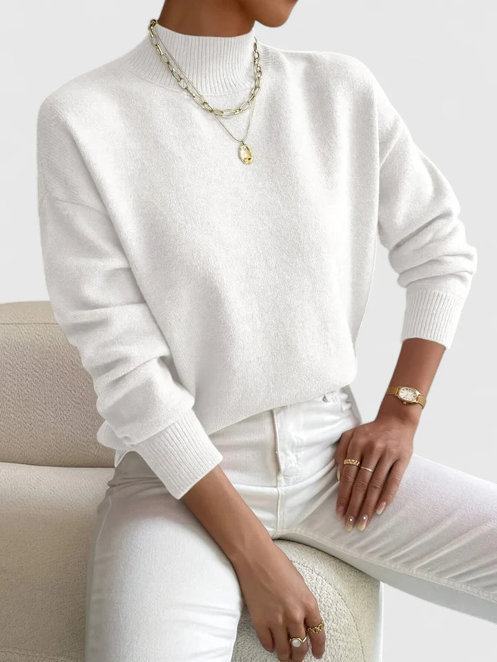 Marchelina | Women’s Elegant Turtleneck Sweater with Warm Collar