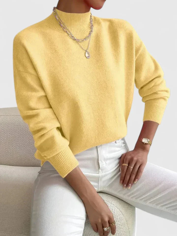 Marchelina | Women’s Elegant Turtleneck Sweater with Warm Collar