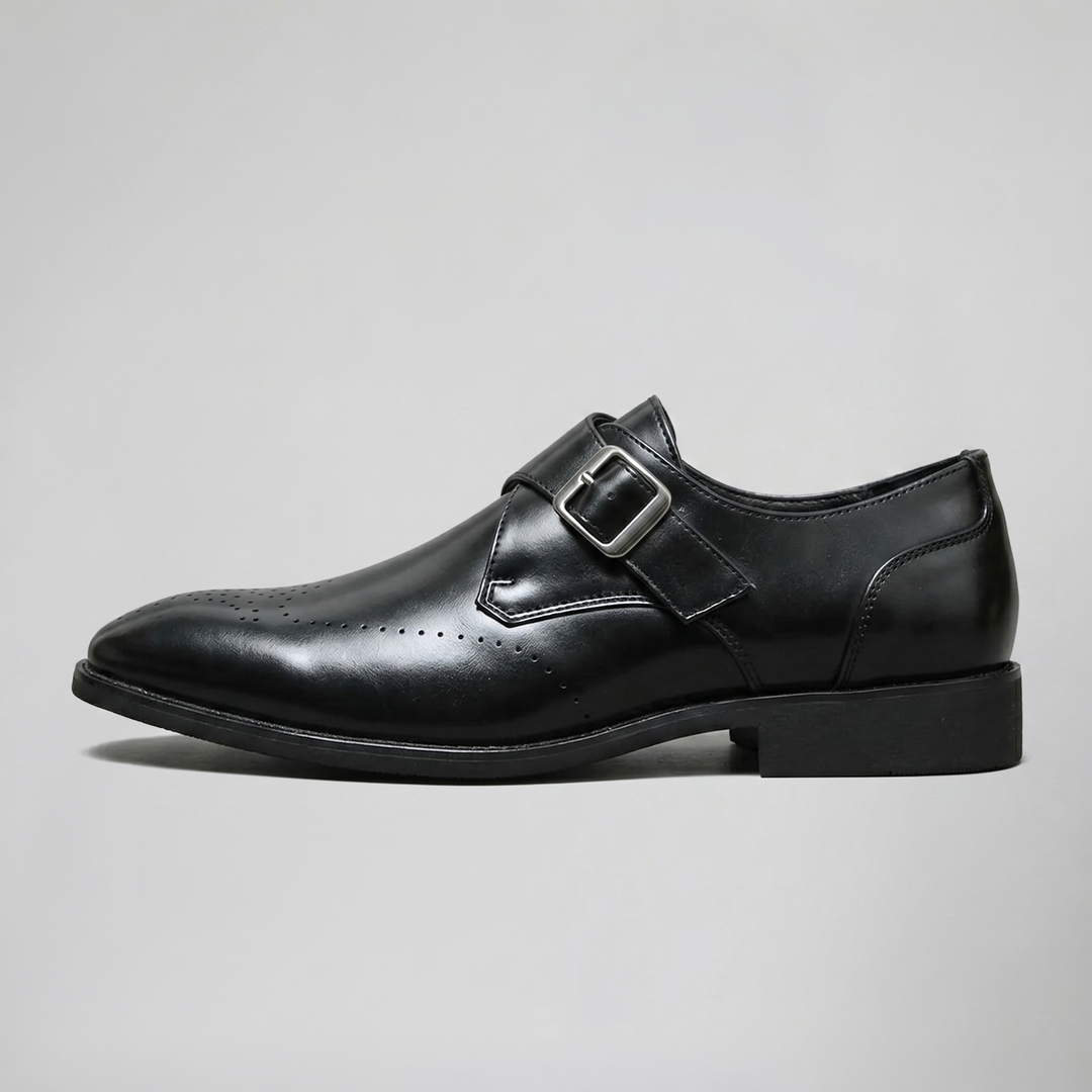 Men's Monk Strap Shoes – Burnished Leather