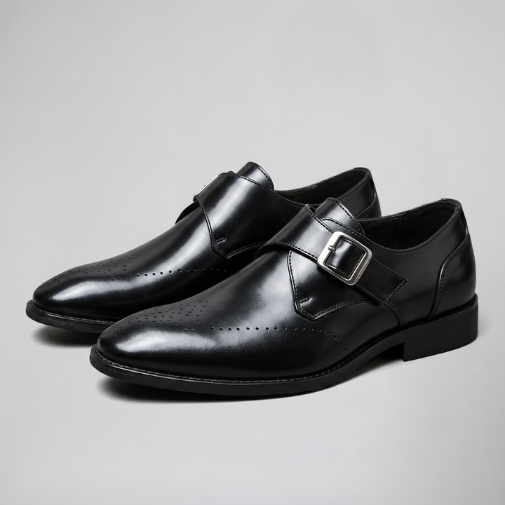 Men's Monk Strap Shoes – Burnished Leather