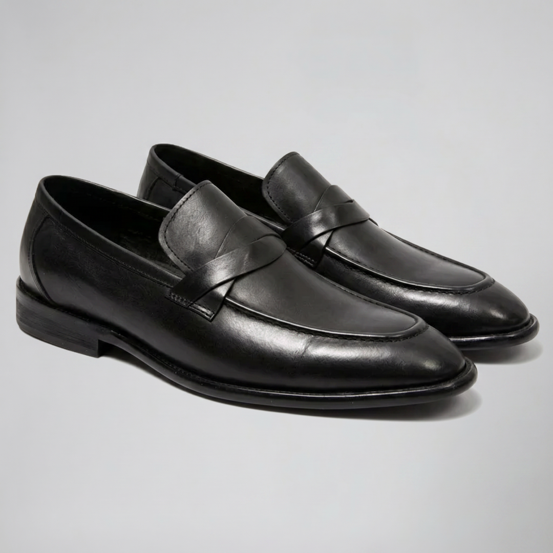 Men’s Burnished Leather Penny Loafer | Olamil
