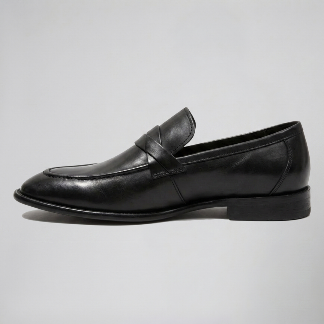 Men’s Burnished Leather Penny Loafer | Olamil
