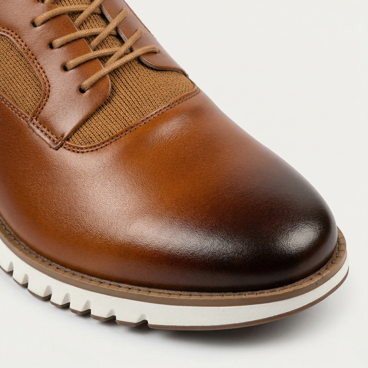 Men’s Burnished Toe Hybrid Derby Shoes | Olamil