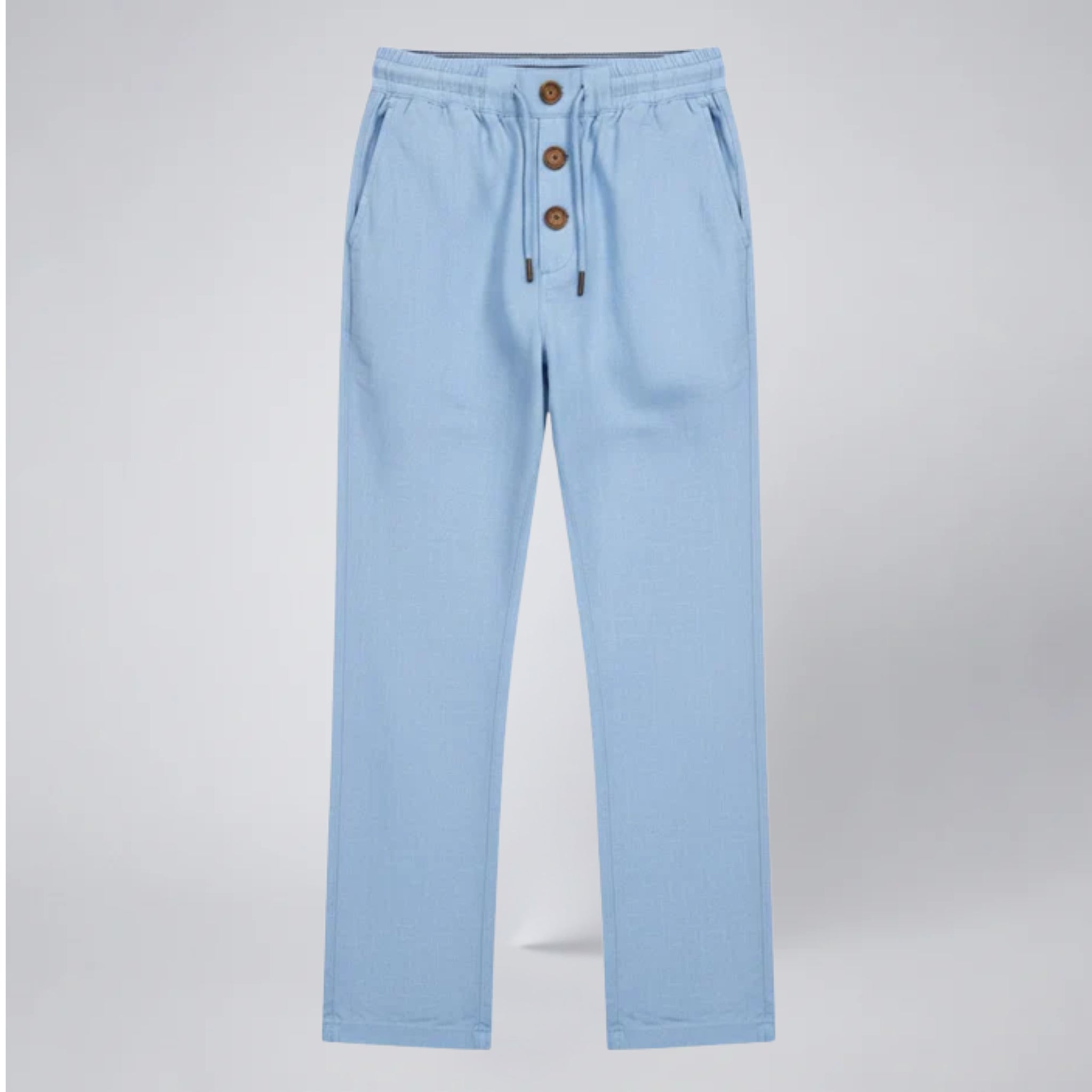 Olamil - Men’s Button Fly Linen Blend Trousers