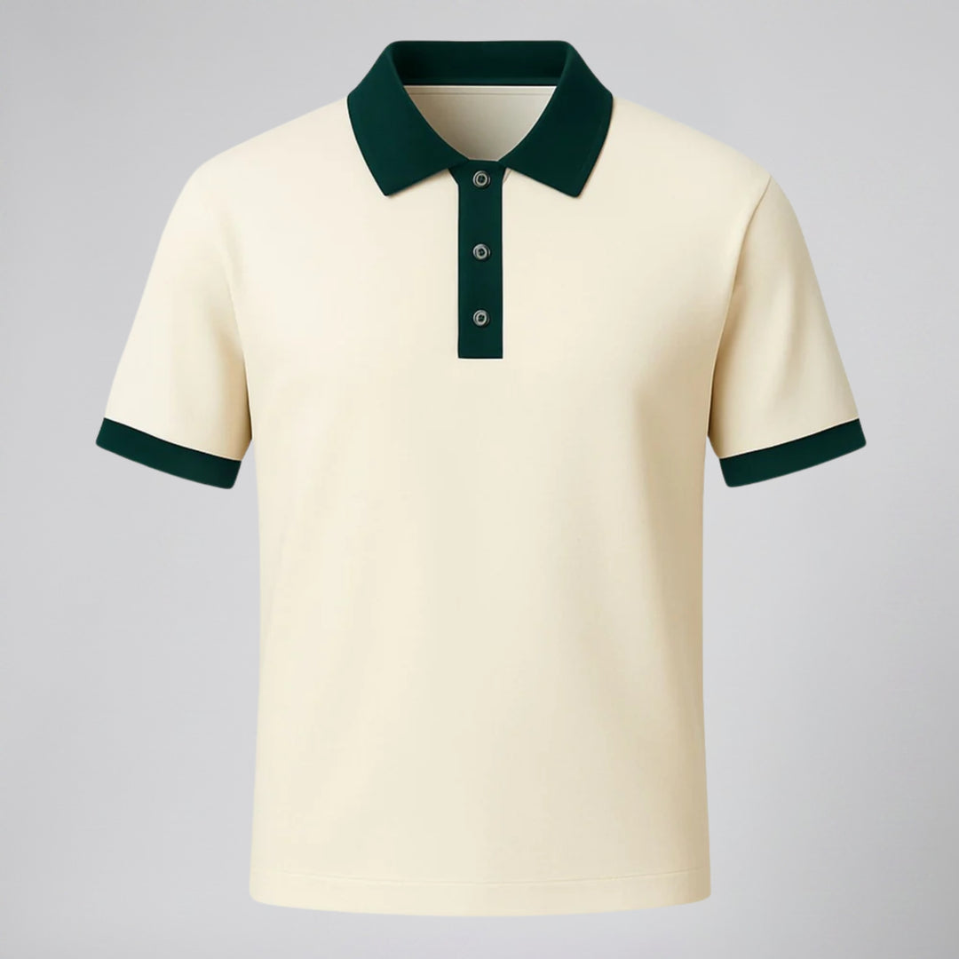 Men’s Contrast-Trim Polo Shirt | Olamil