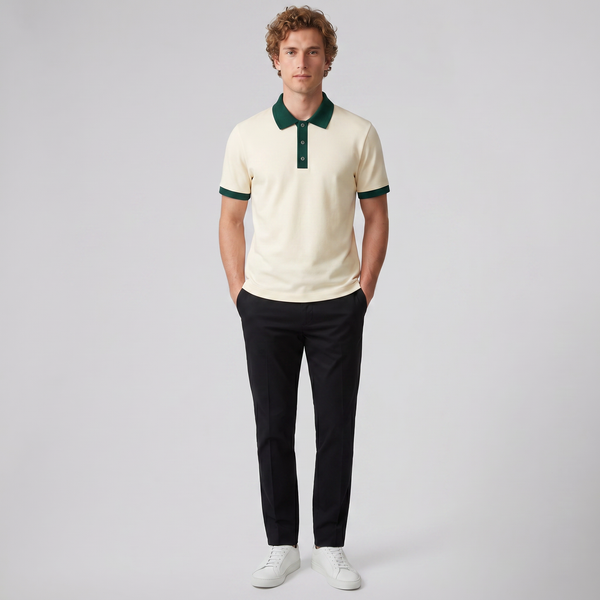 Men's Polo Shirt, Contrast Trim
