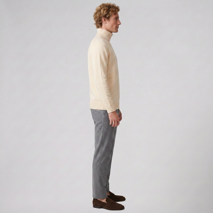 Men’s Cotton Knit Turtleneck Sweater | Olamil