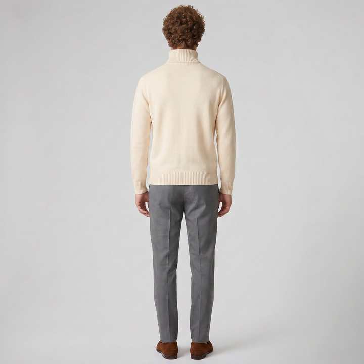 Men’s Cotton Knit Turtleneck Sweater | Olamil