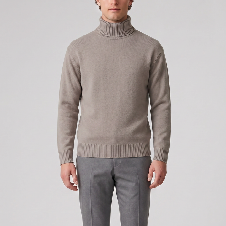Men’s Cotton Knit Turtleneck Sweater | Olamil