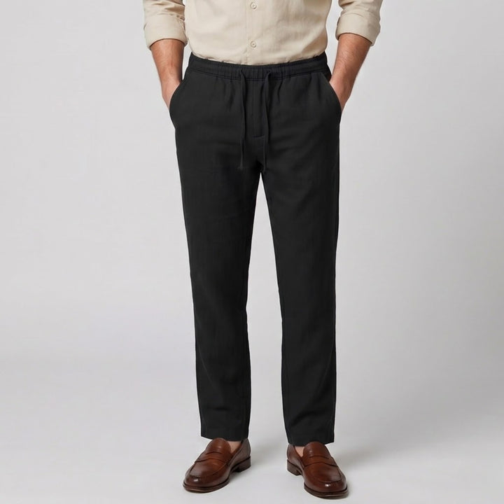 Men’s Elastic Waist Straight Leg Trousers | Olamil