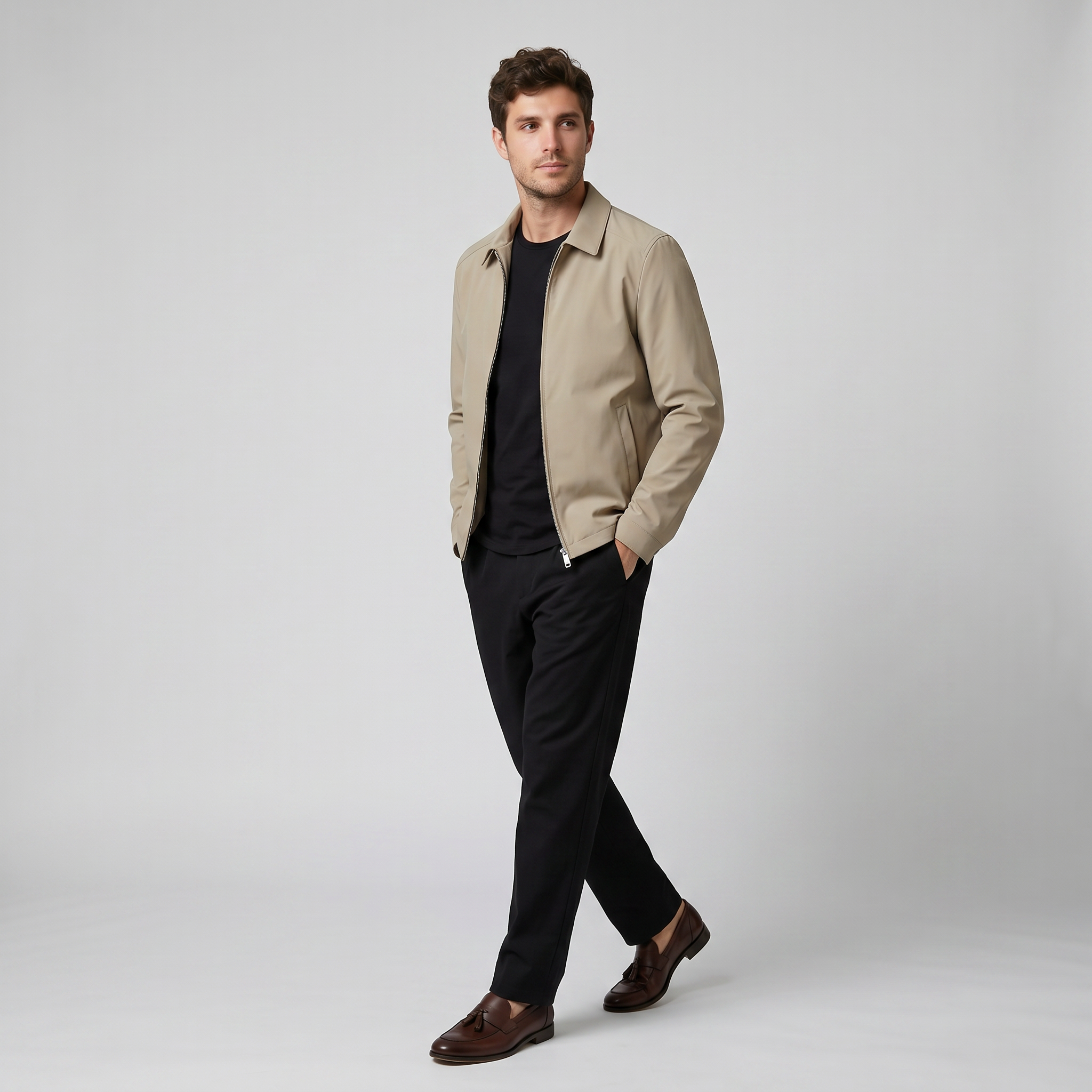 Olamil - Men’s Herringbone Casual Lapel Blazer