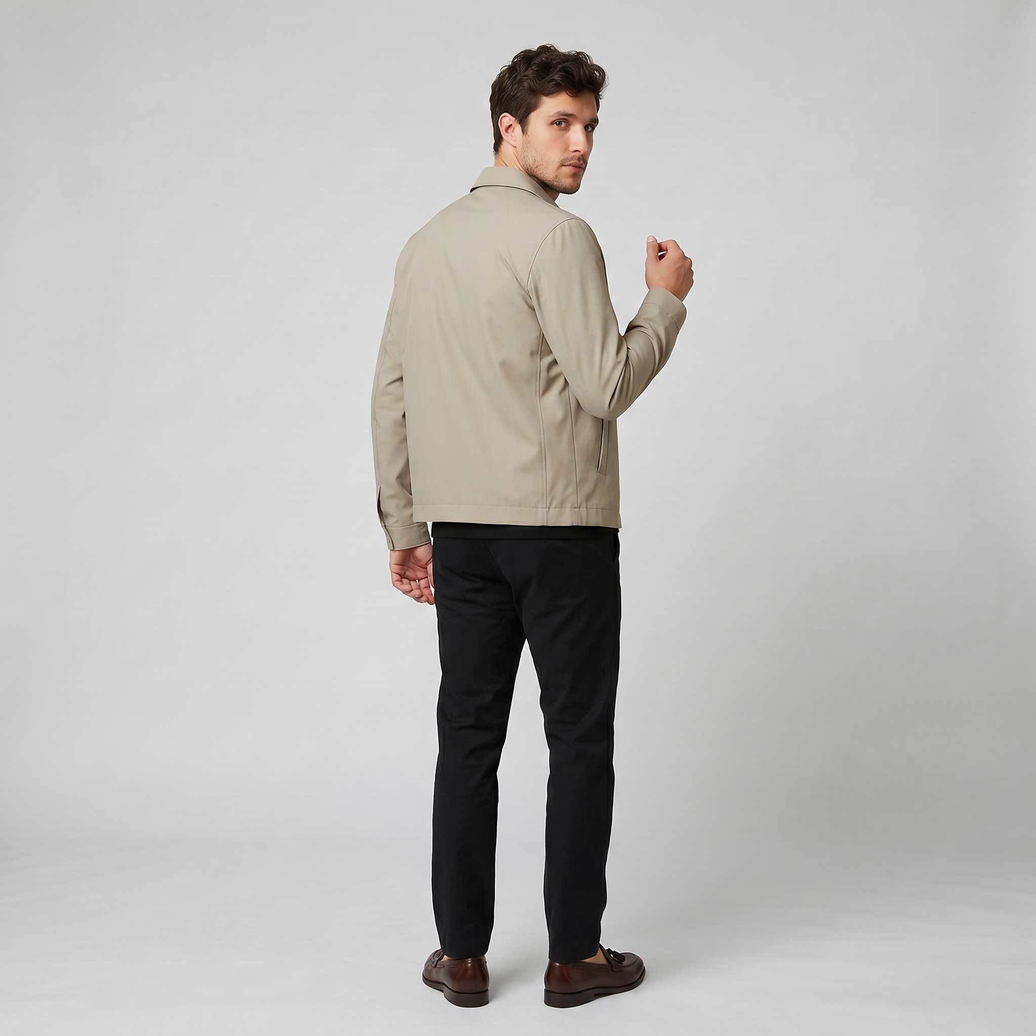 Olamil - Men’s Herringbone Casual Lapel Blazer