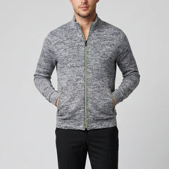 Men's Knit Jacket, High-Neck Zip-Up