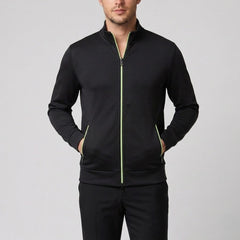 Men's Knit Jacket – High-Neck Zip-Up
