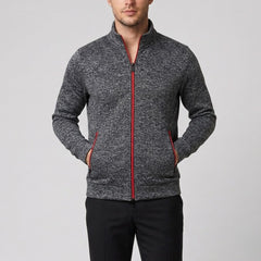 Men's Knit Jacket – High-Neck Zip-Up
