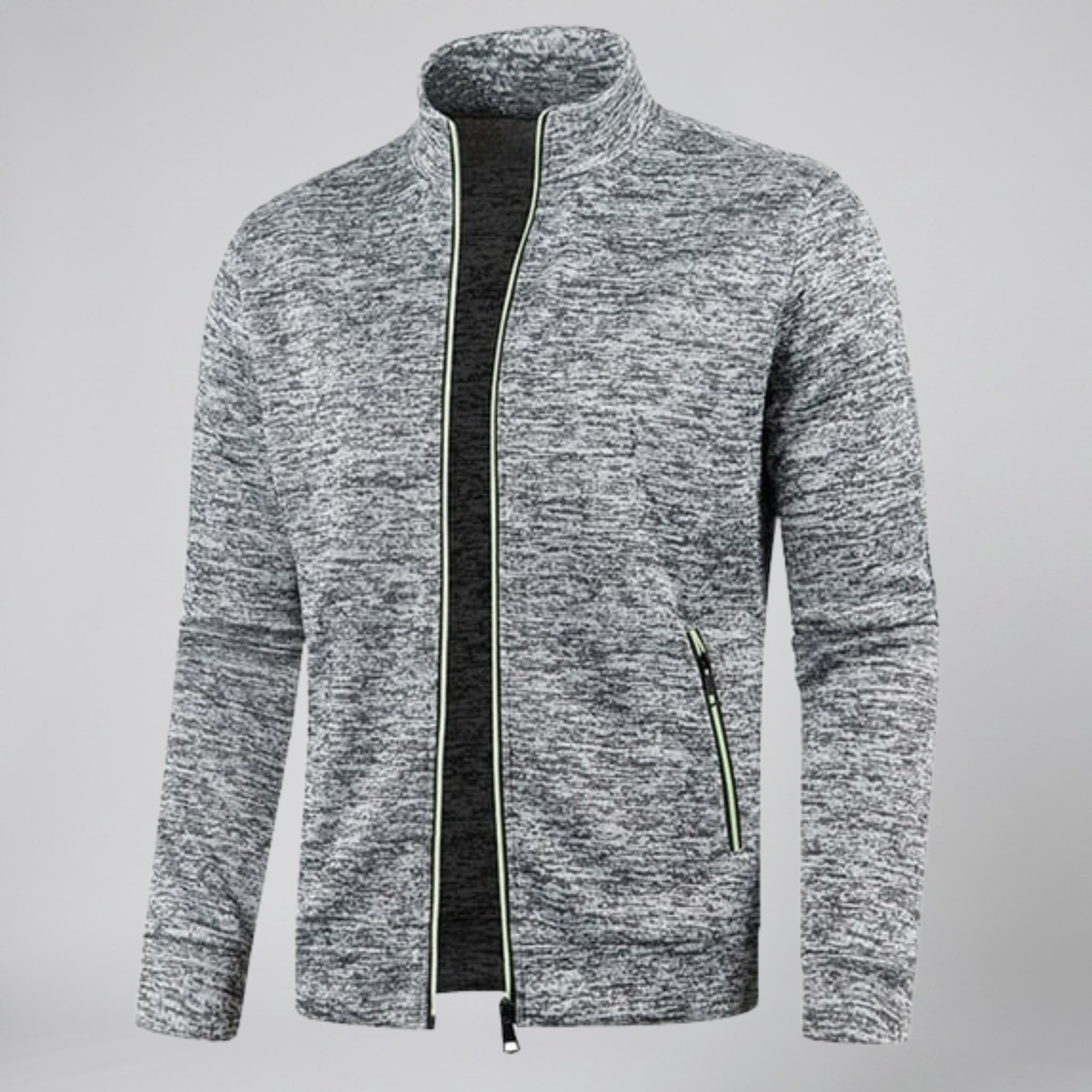 Olamil - Men’s High-Neck Zip-Up Knit Jacket