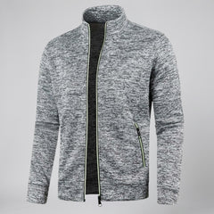 Men's Knit Jacket – High-Neck Zip-Up