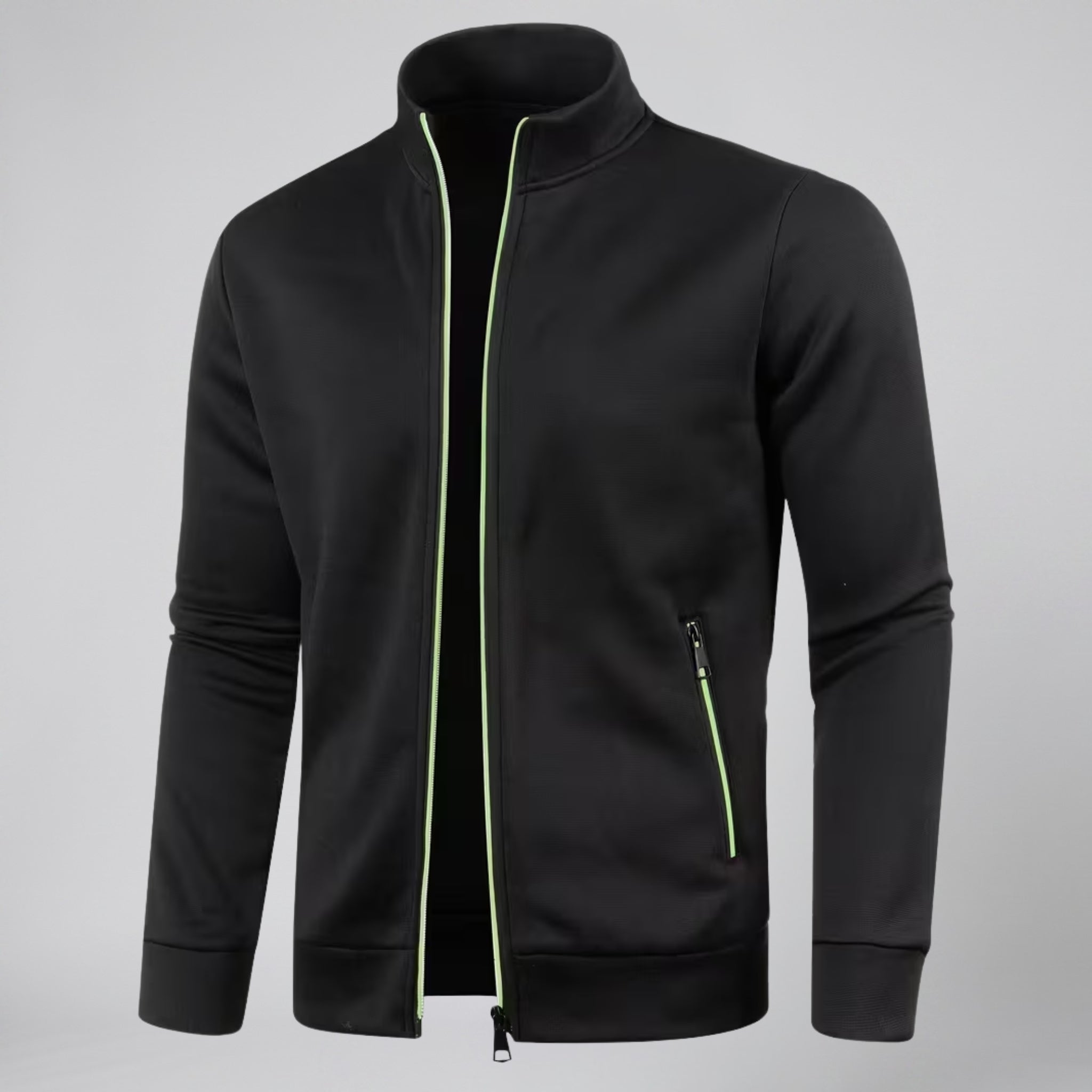 Olamil - Men’s High-Neck Zip-Up Knit Jacket