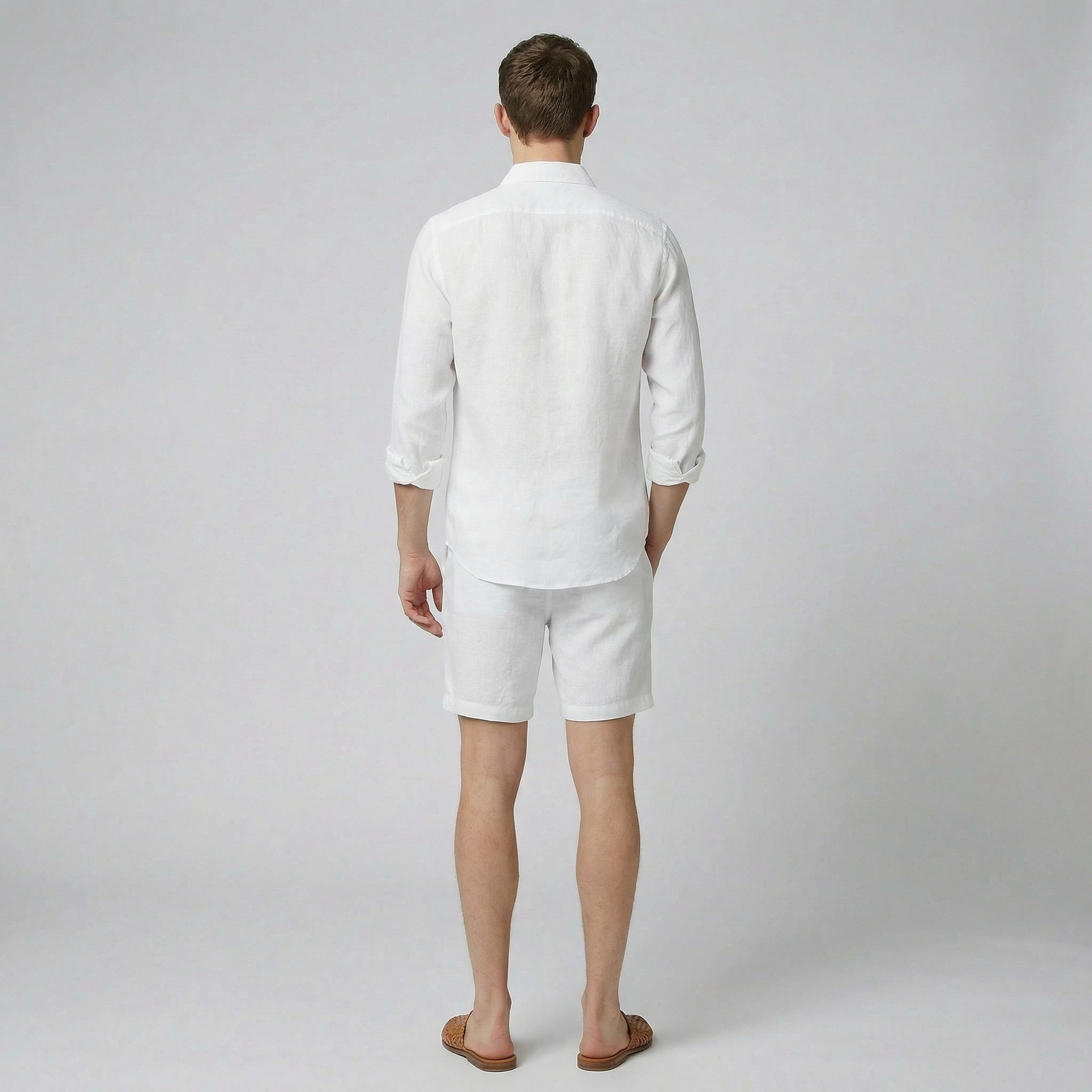 Men’s Lightweight Linen-Look Long Sleeve Top | Olamil
