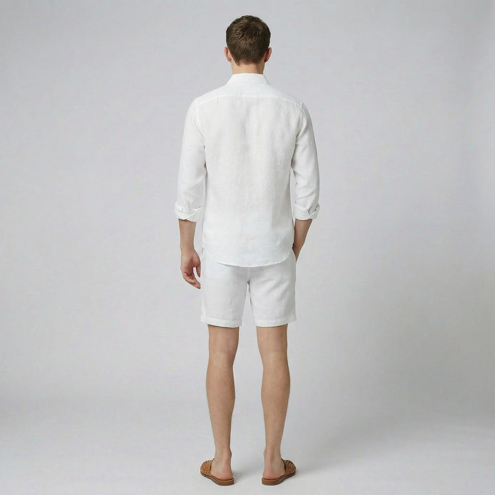 Men’s Lightweight Linen-Look Long Sleeve Top | Olamil