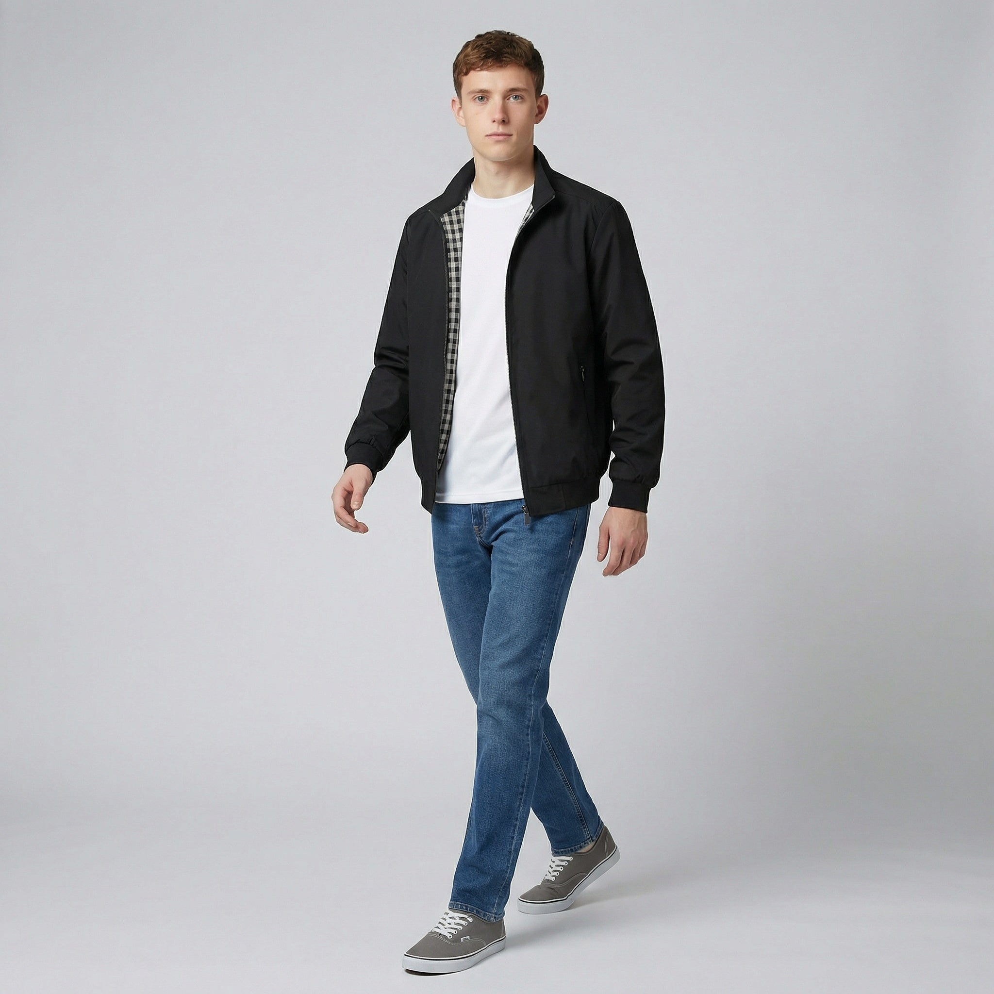 Olamil - Men's Lightweight Zip-Up Bomber Jacket