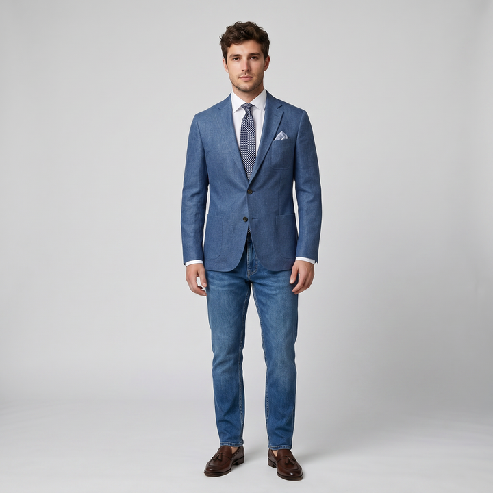 Men’s Linen-Blend Blazer | Olamil