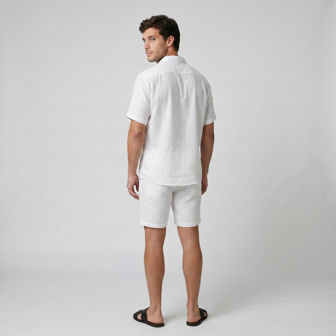Men’s Linen Resort Shirt & Shorts Set | Olamil