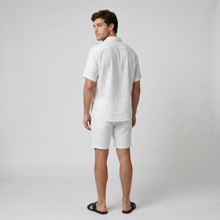 Men’s Linen Resort Shirt & Shorts Set | Olamil