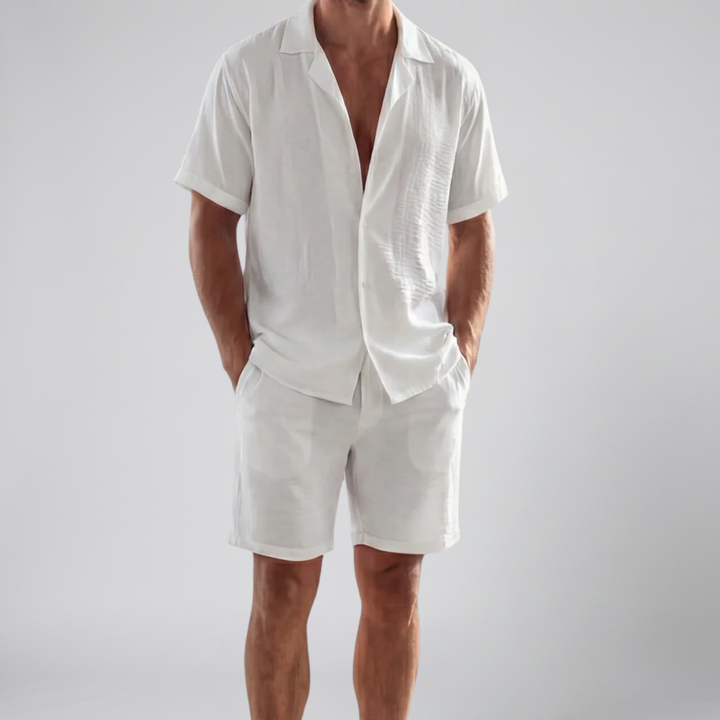 Men’s Linen Resort Shirt & Shorts Set | Olamil