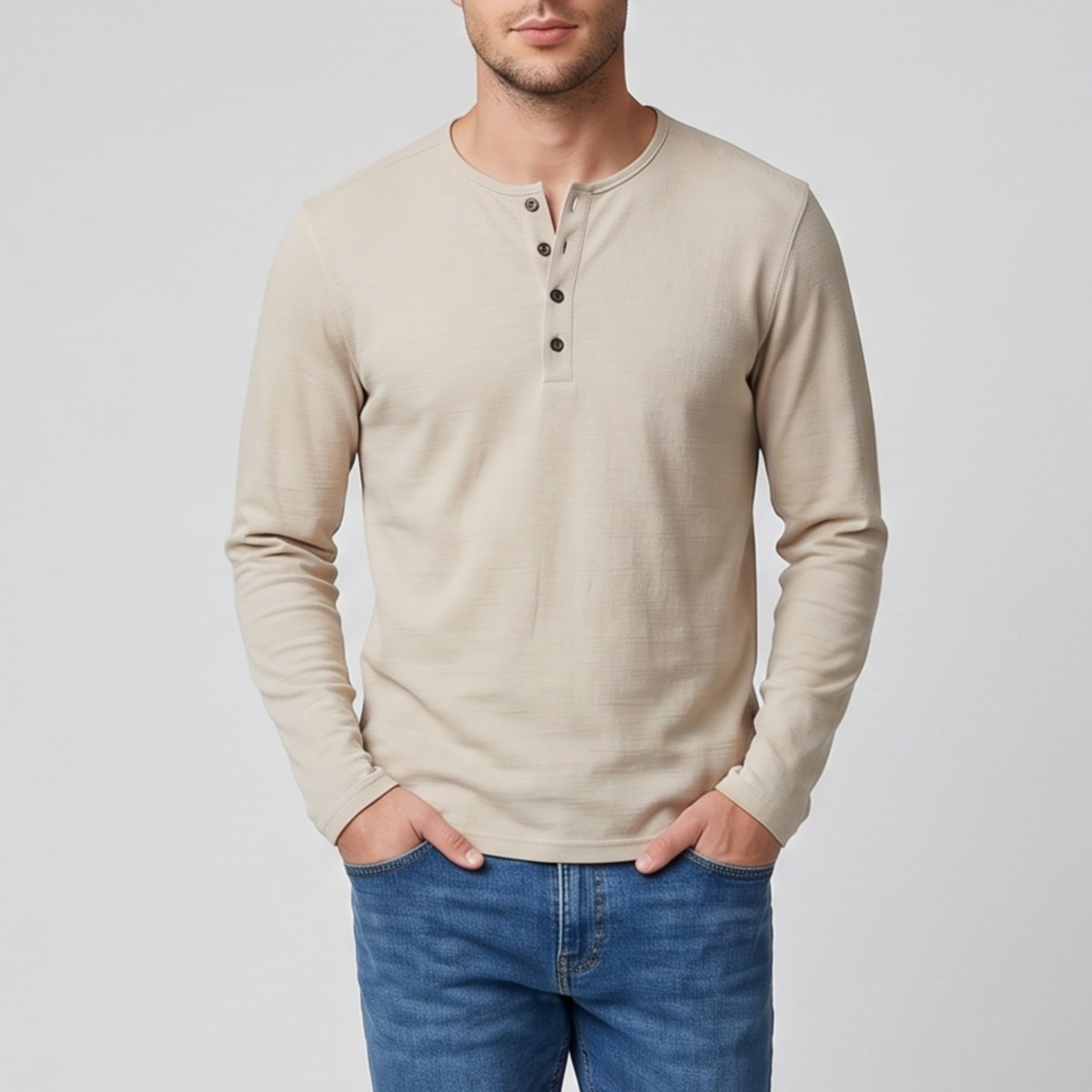 Men’s Long-Sleeve Cotton Slim-Fit T-Shirt | Olamil