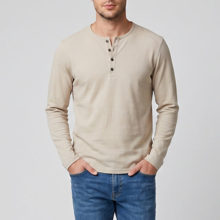 Men’s Long-Sleeve Cotton Slim-Fit T-Shirt | Olamil