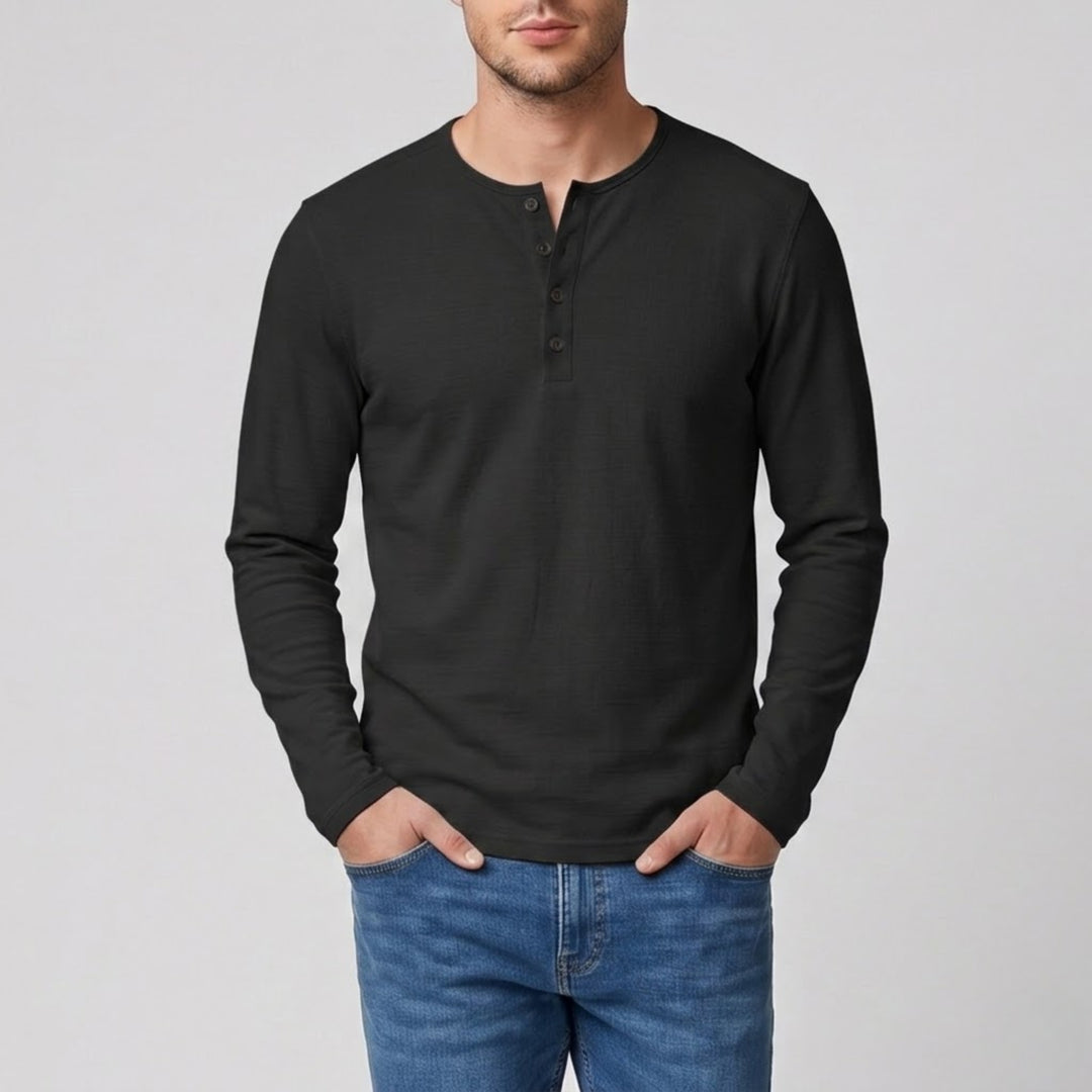 Men’s Long-Sleeve Cotton Slim-Fit T-Shirt | Olamil