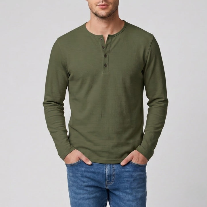 Men’s Long-Sleeve Cotton Slim-Fit T-Shirt | Olamil