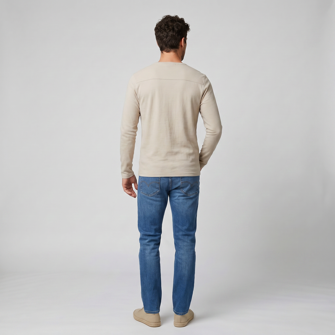 Men’s Long-Sleeve Cotton Slim-Fit T-Shirt | Olamil
